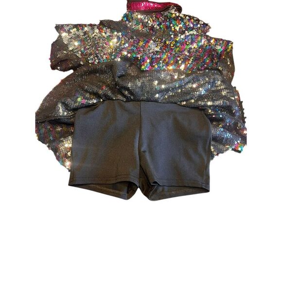 A wish come true dance recital rainbow sparkly jazz tap costume leotard M child - Picture 4 of 5